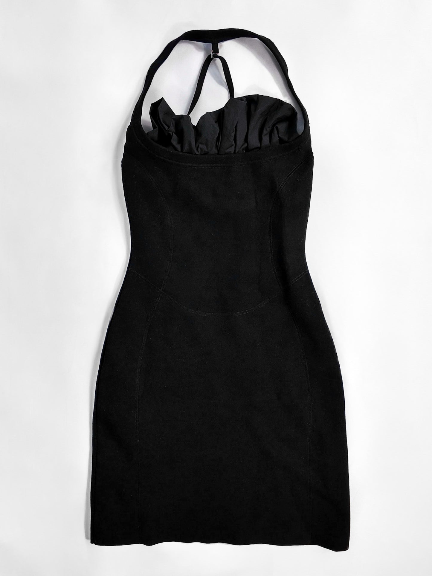JACQUEMUS CROISSANT RUFFLED MINI DRESS
