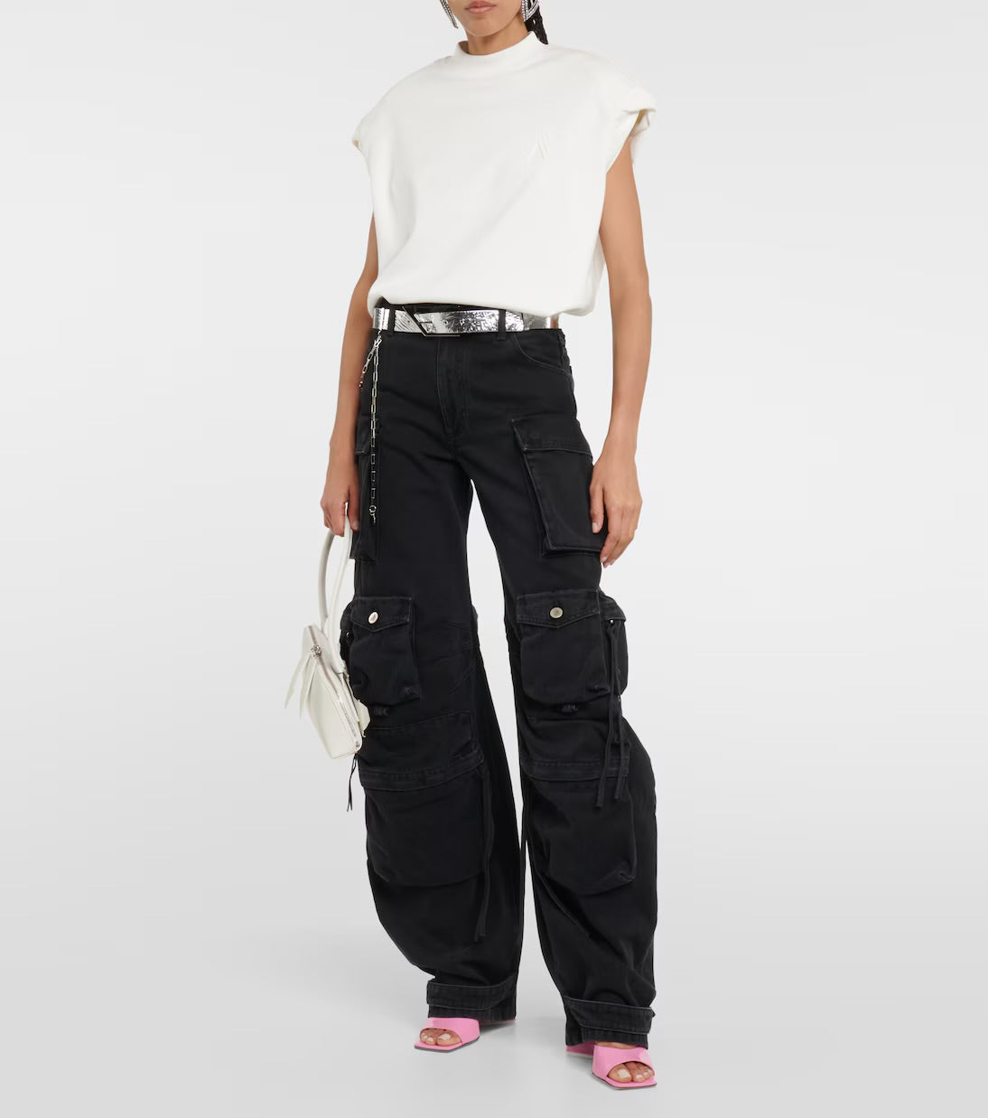 THE ATTICO FERN DENIM CARGOS