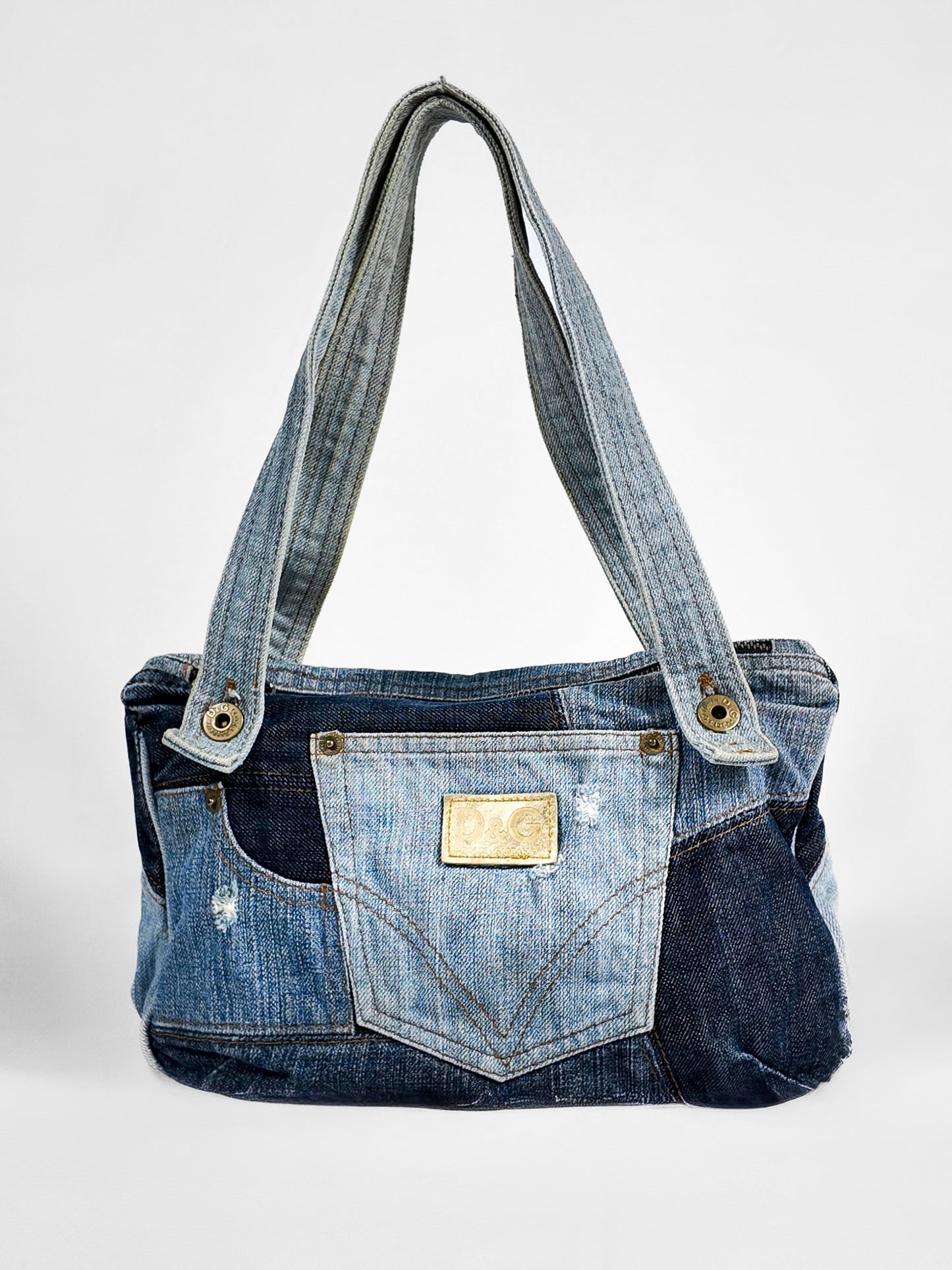 D&G DENIM PATCHWORK BAG