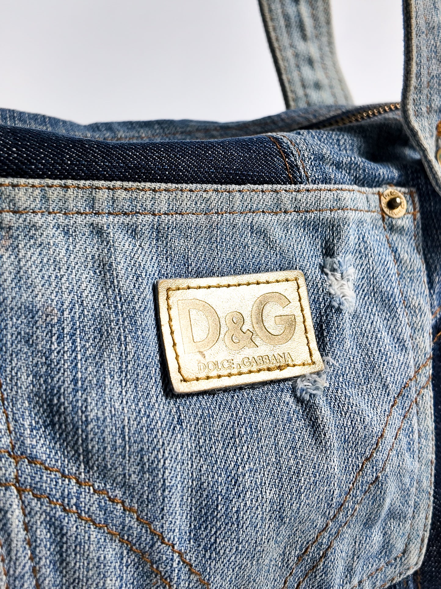 D&G DENIM PATCHWORK BAG