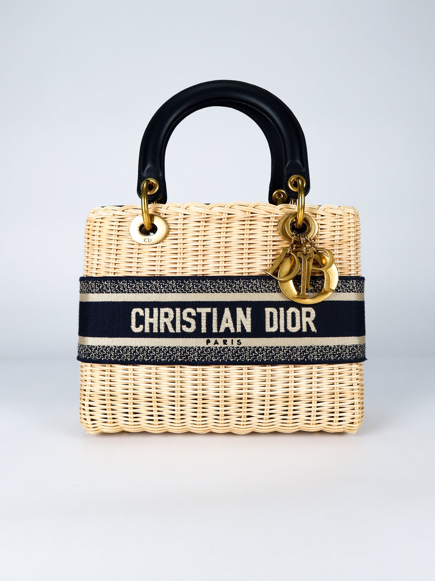 DIOR MEDIUM LADY DIOR WICKER BAG