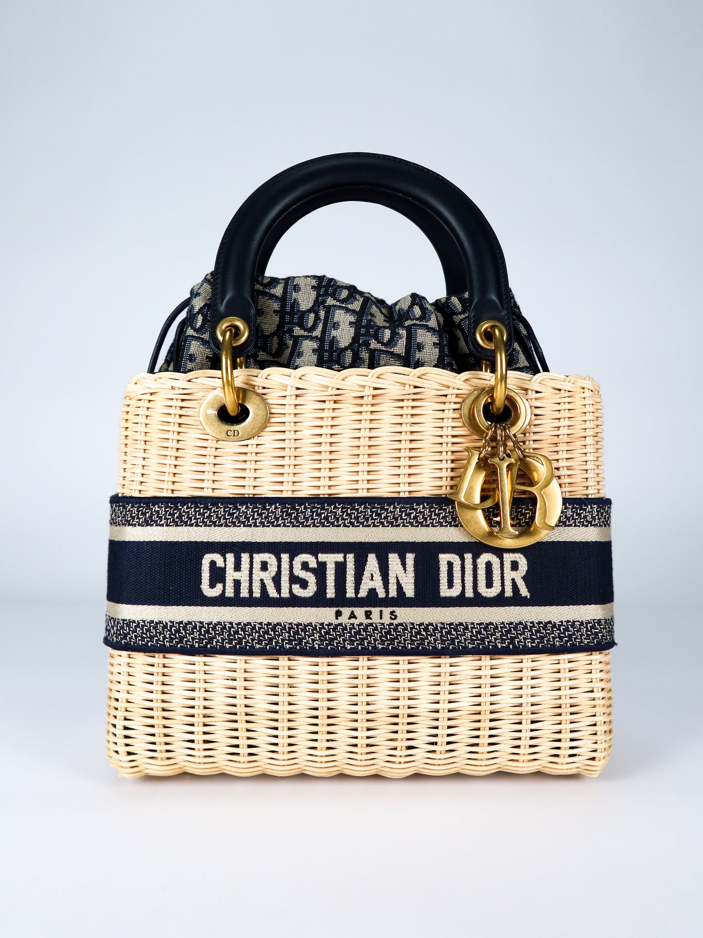 DIOR MEDIUM LADY DIOR WICKER BAG