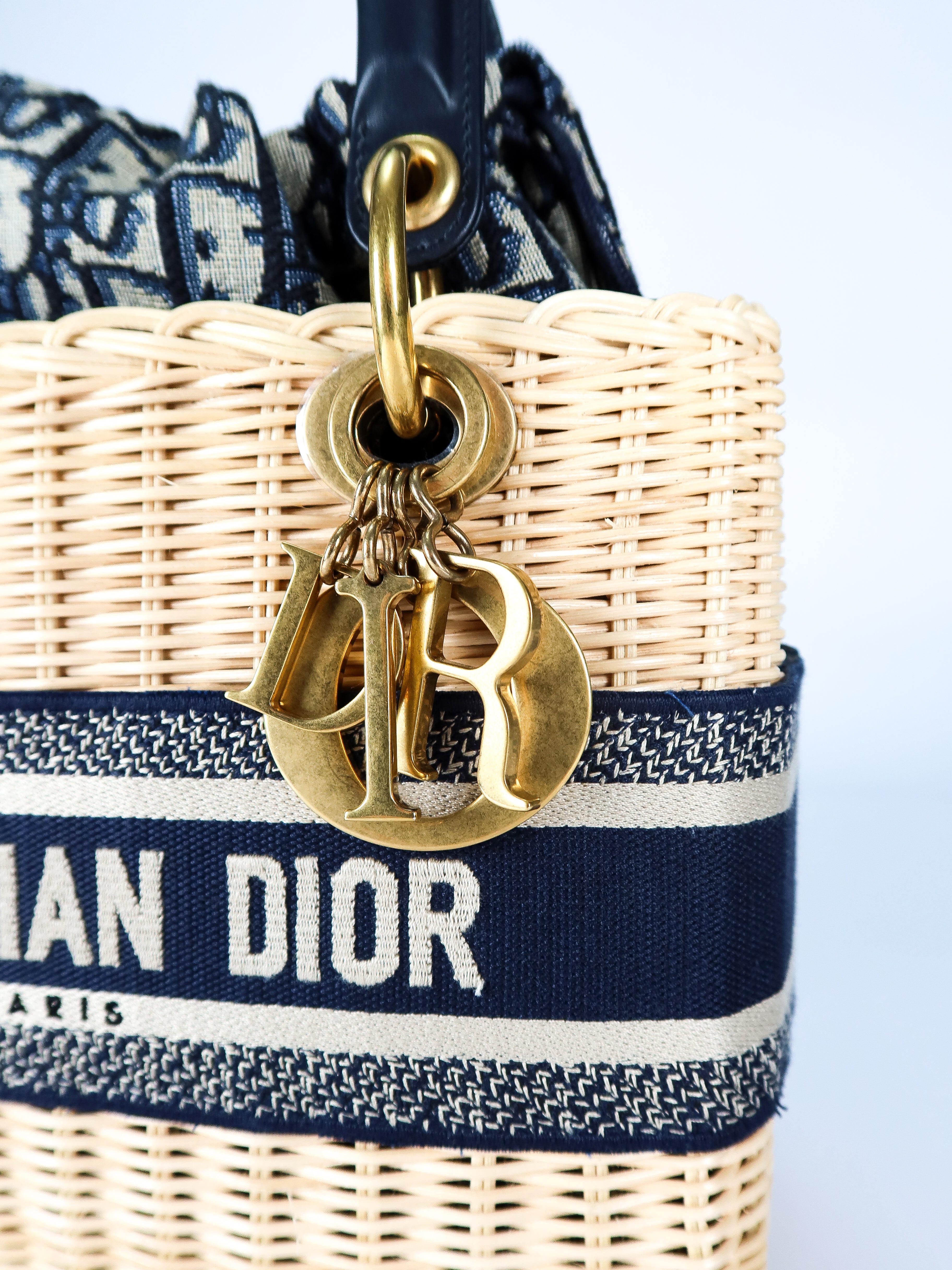 DIOR MEDIUM LADY DIOR WICKER BAG