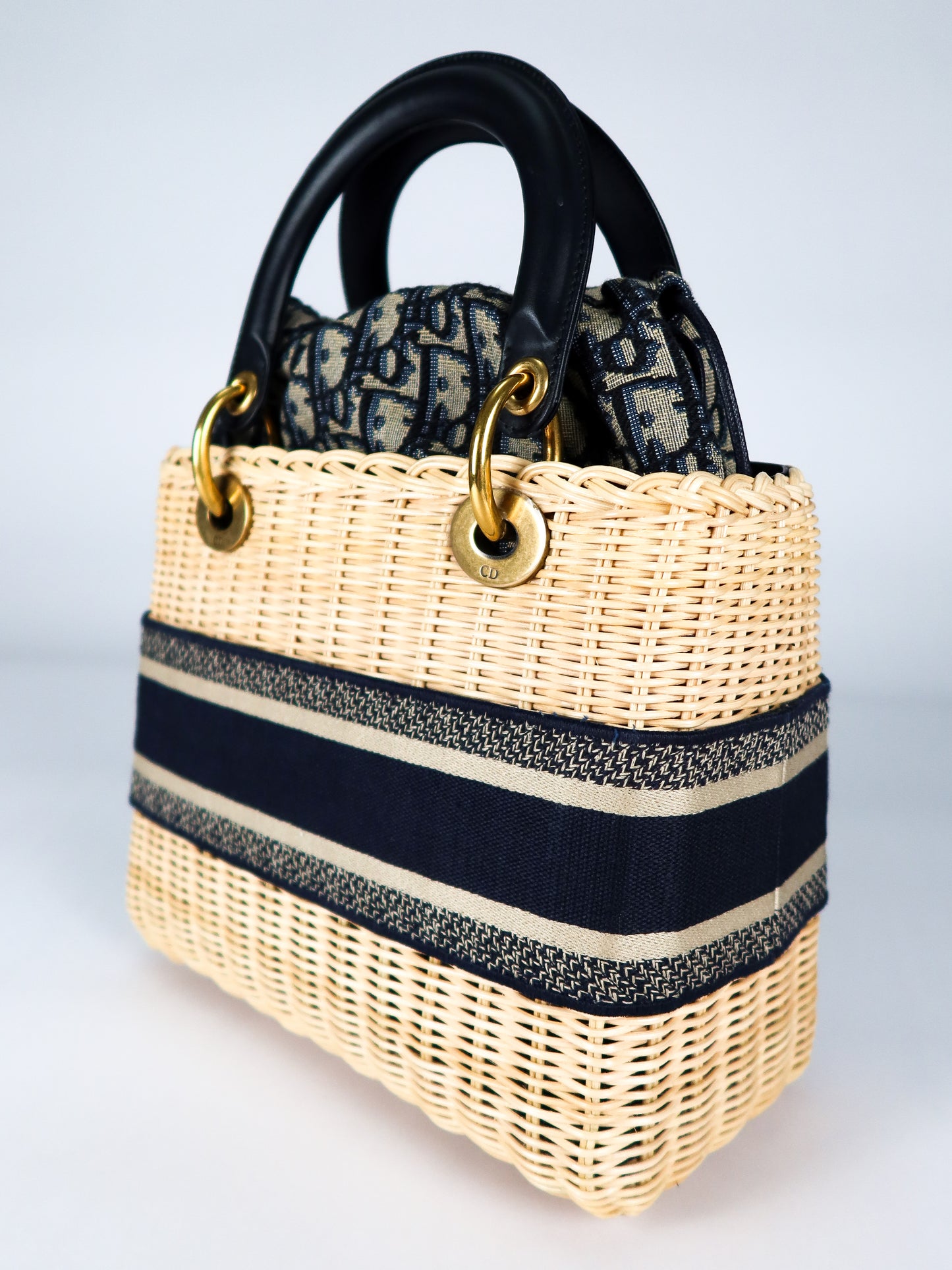 DIOR MEDIUM LADY DIOR WICKER BAG