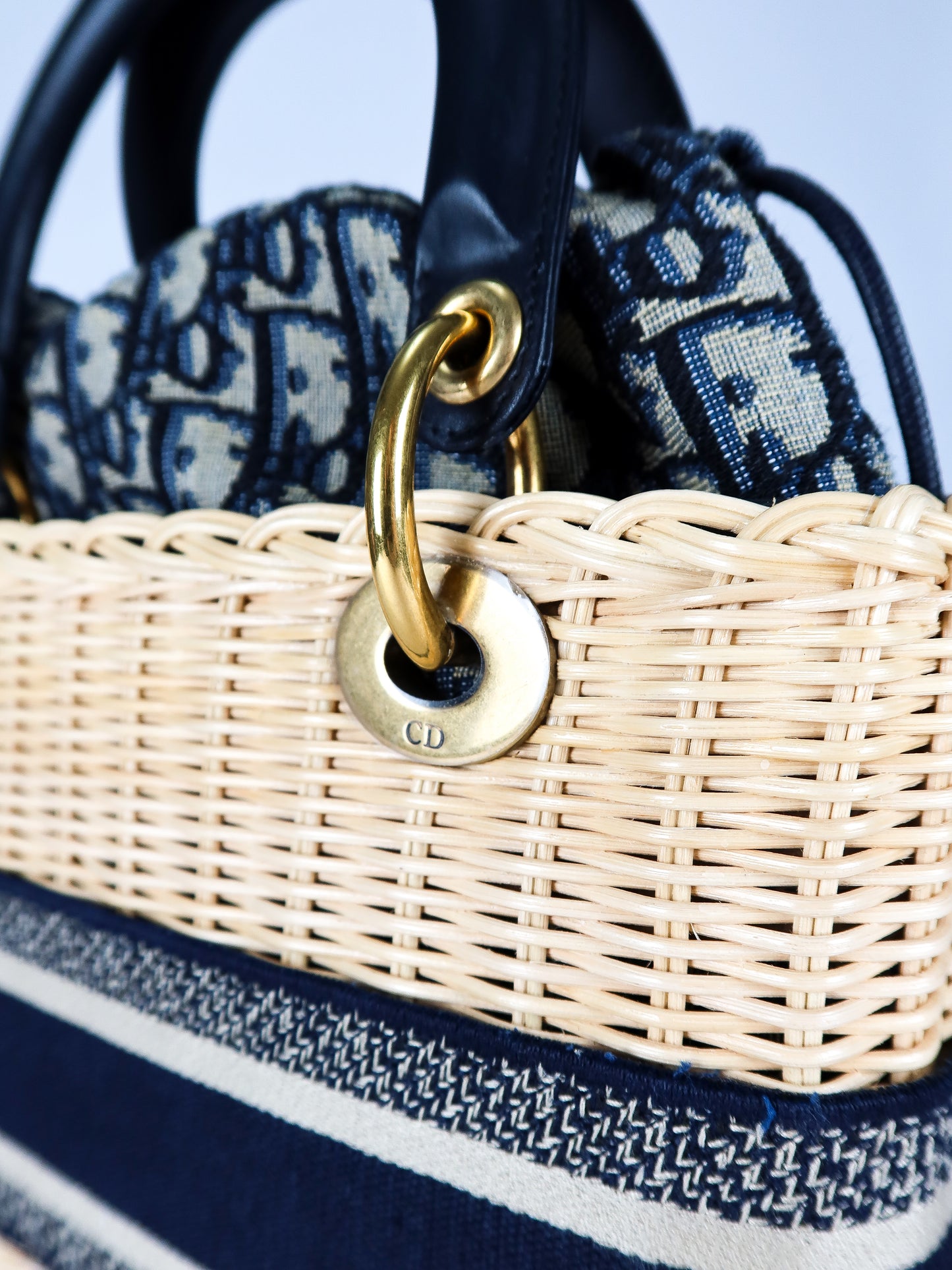 DIOR MEDIUM LADY DIOR WICKER BAG
