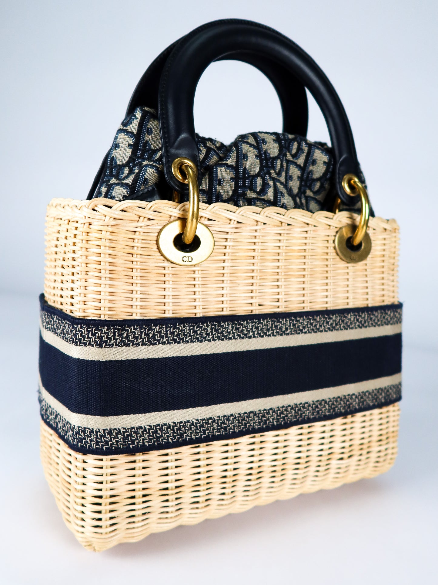 DIOR MEDIUM LADY DIOR WICKER BAG