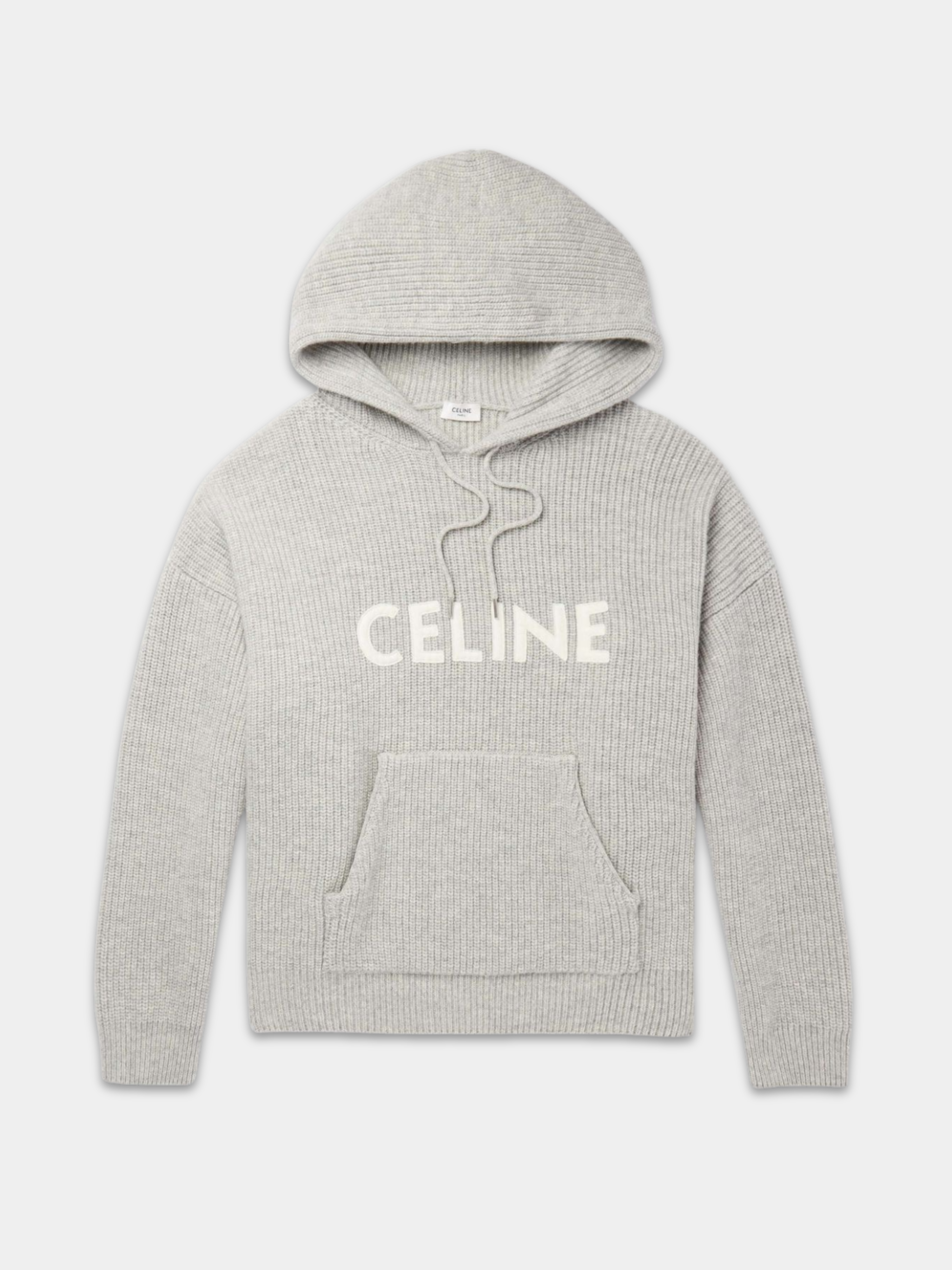 CELINE RIBBED HOODIE