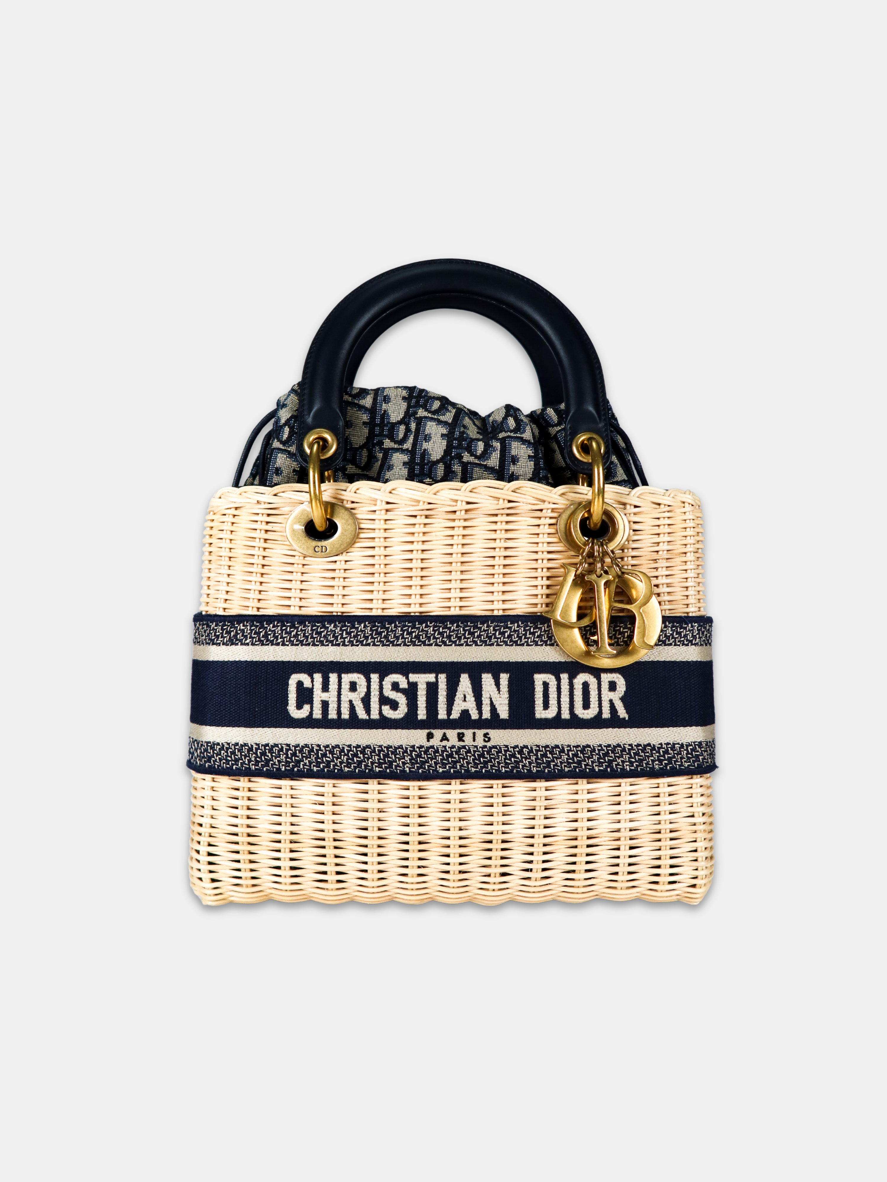 DIOR MEDIUM LADY DIOR WICKER BAG